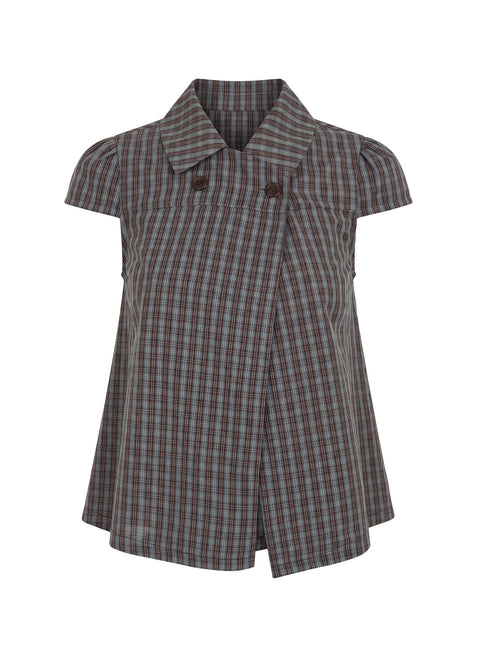 Tuckerr Trench Top Grey Check