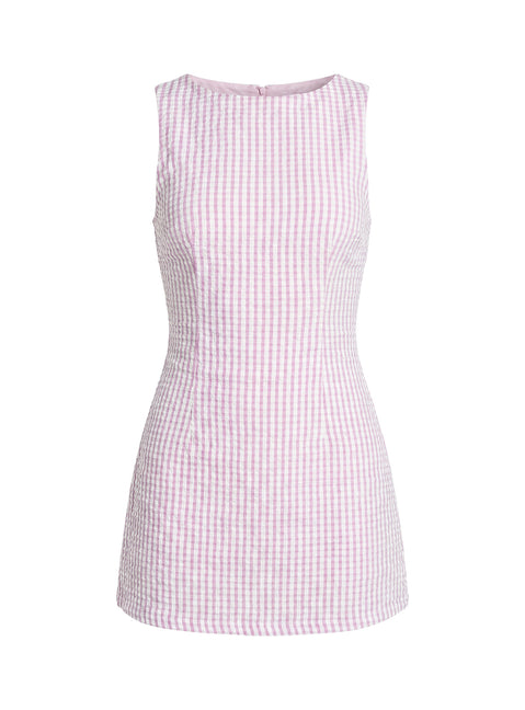 Yumiko Romper Pink Check