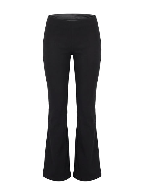 Zeni V Waist Bootleg Pants Black