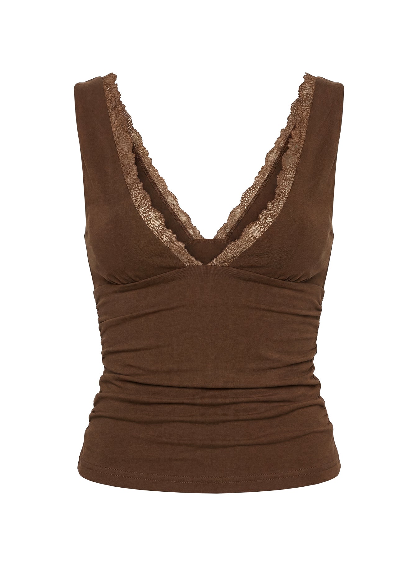 ペロリ Zespri Lace Jersey Top Brown | Princess Polly