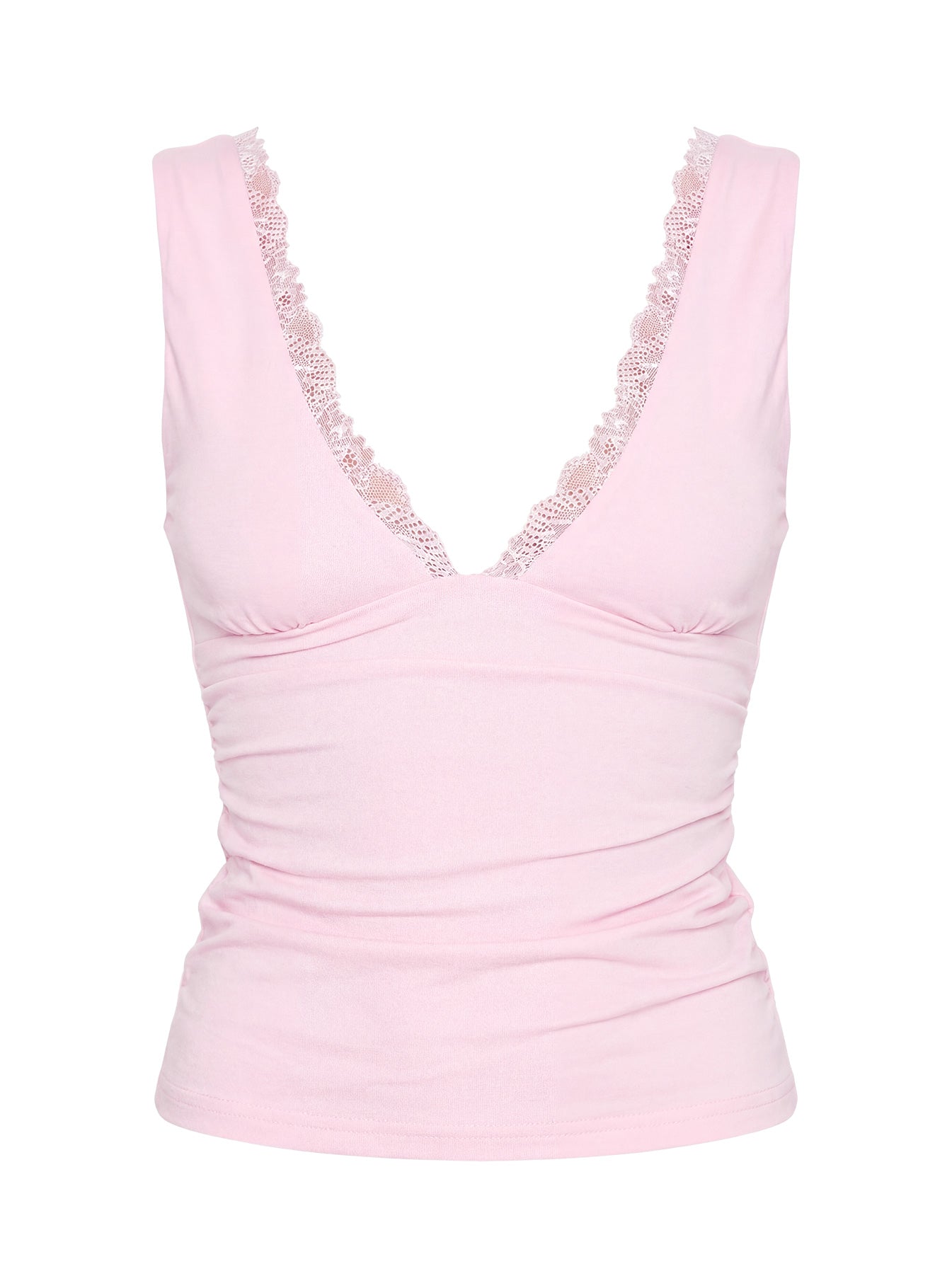 Zespri Lace Jersey Top Pink | Princess Polly
