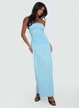 Glorie Strapless Maxi Dress Light Blue