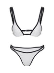 Hailey Triangle Bikini Top White / Black