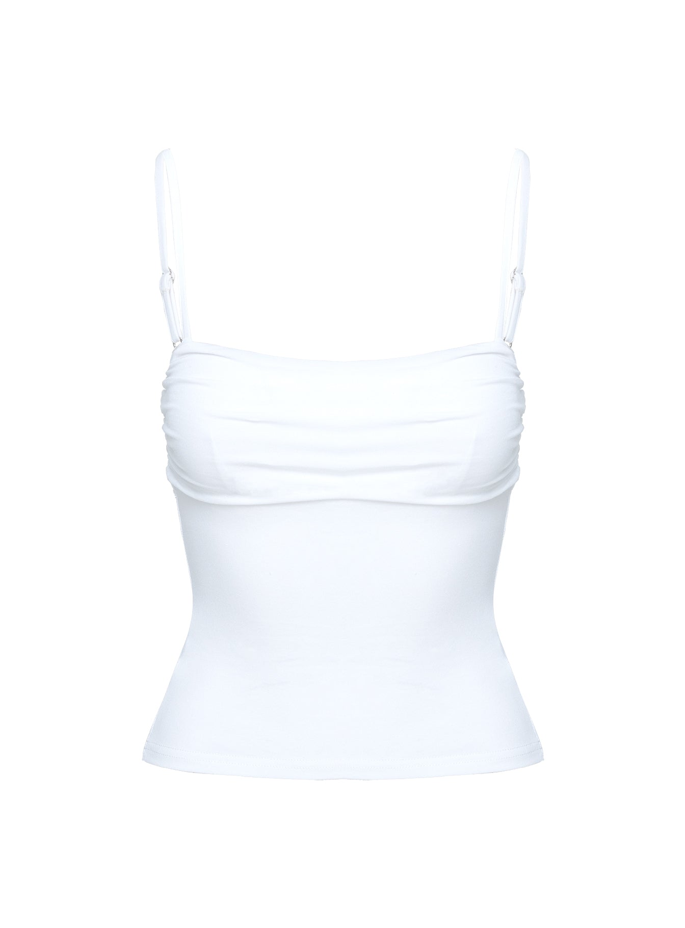 product Princess Polly Halbert Ruched Top White Sleeveless Square Neck 