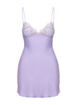 Hintz Satin Mini Dress Lilac