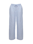 Princess Polly High Waisted Pants  Holiday Tie Front Pant Blue/ White Stripe
