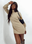 Zahara Mini Dress Beige Petite