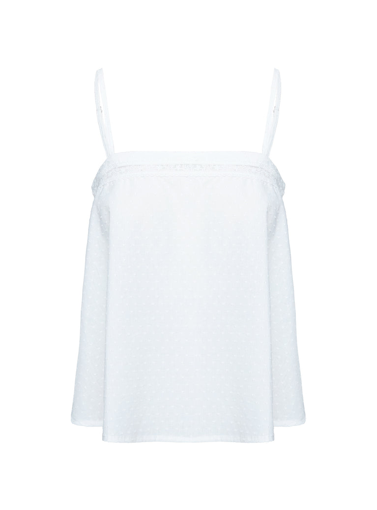 Invisible String Lace Sleep Top White | Princess Polly USA