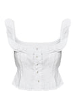 Isadoria Frill Top White Curve