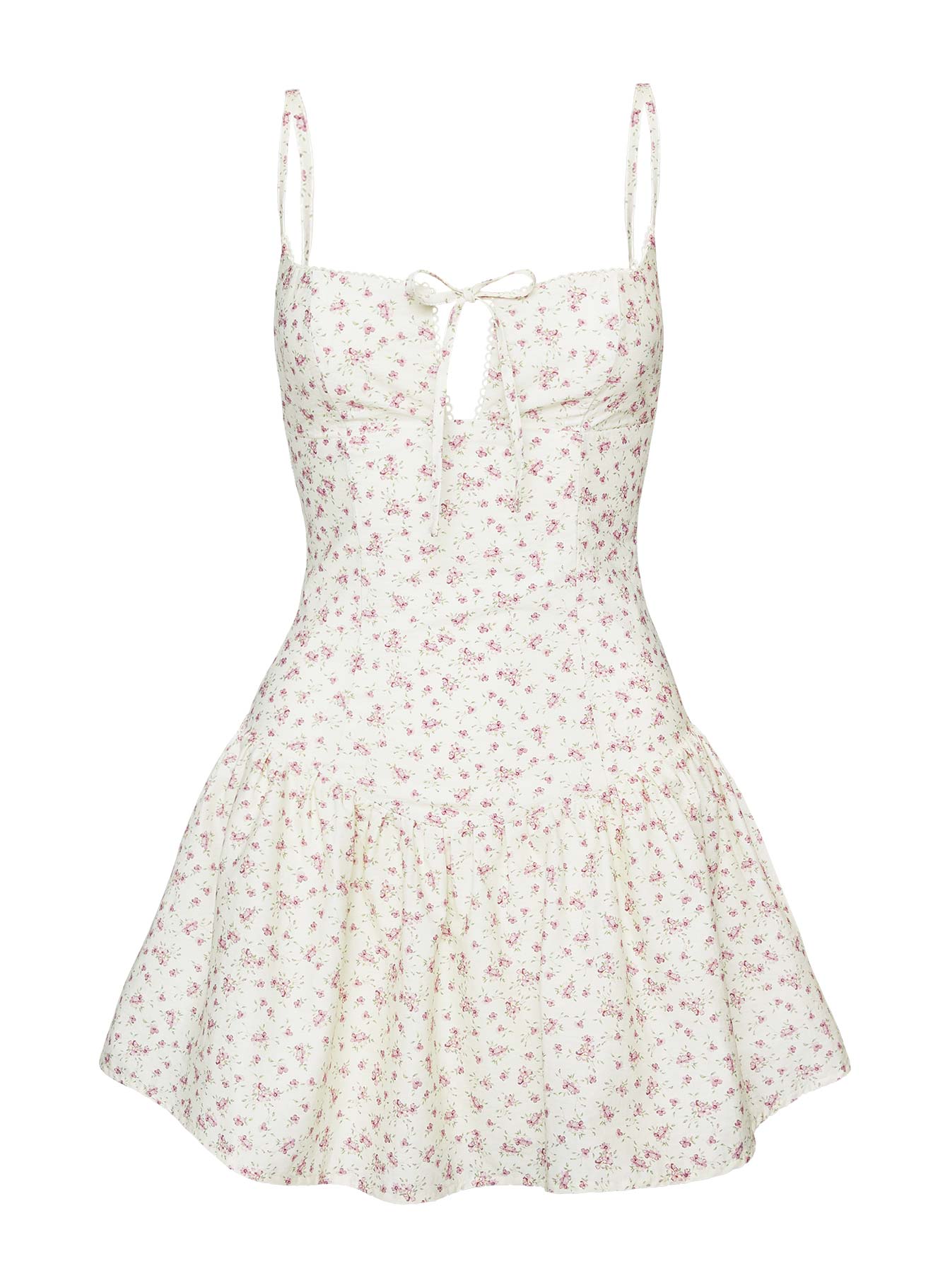 product Princess Polly Joanie Drop Waist Mini Dress Floral Multi Square Neck 