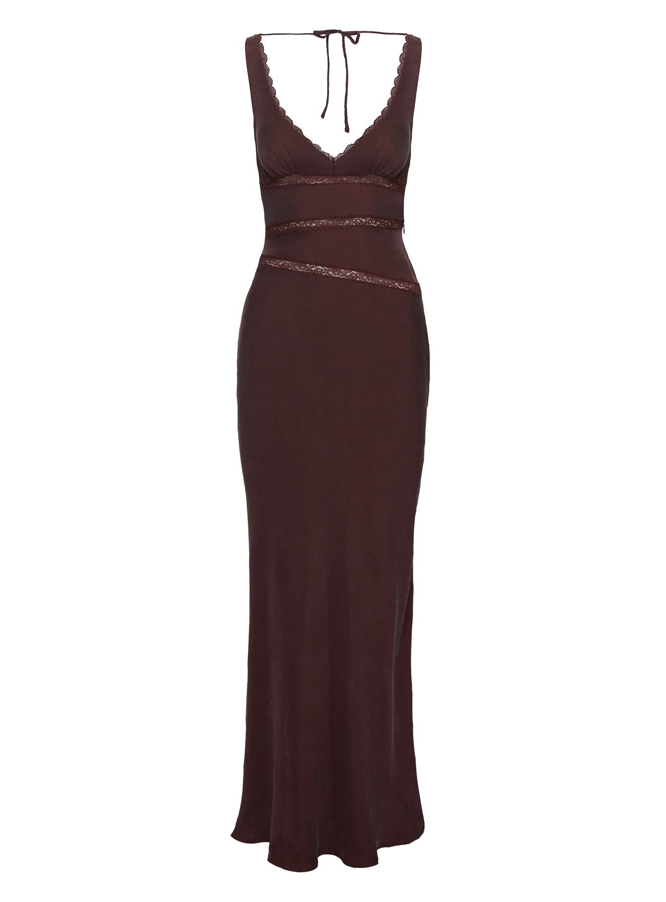 karlotta lace bias maxi dress brown Karlotta Lace Bias Maxi Dress Red