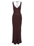 product Princess Polly Karlotta Lace Bias Maxi Dress Brown Plunger 