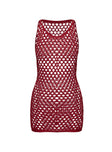 Keanes Net Mini Dress Red