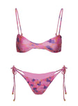 Glora Tie Side Bikini Bottoms Purple Floral