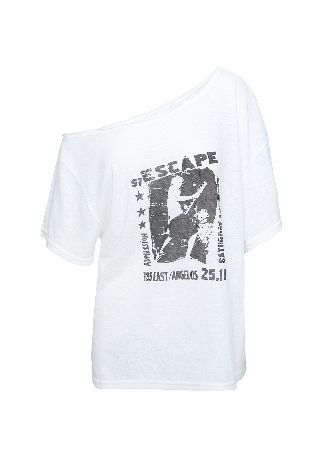 Kippa Off The Shoulder Tee White | Princess Polly