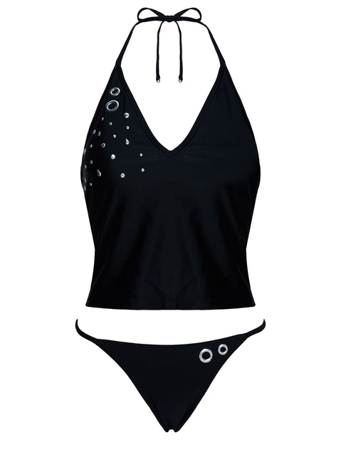 Kelipa Embellished Micro Bikini Bottoms Black