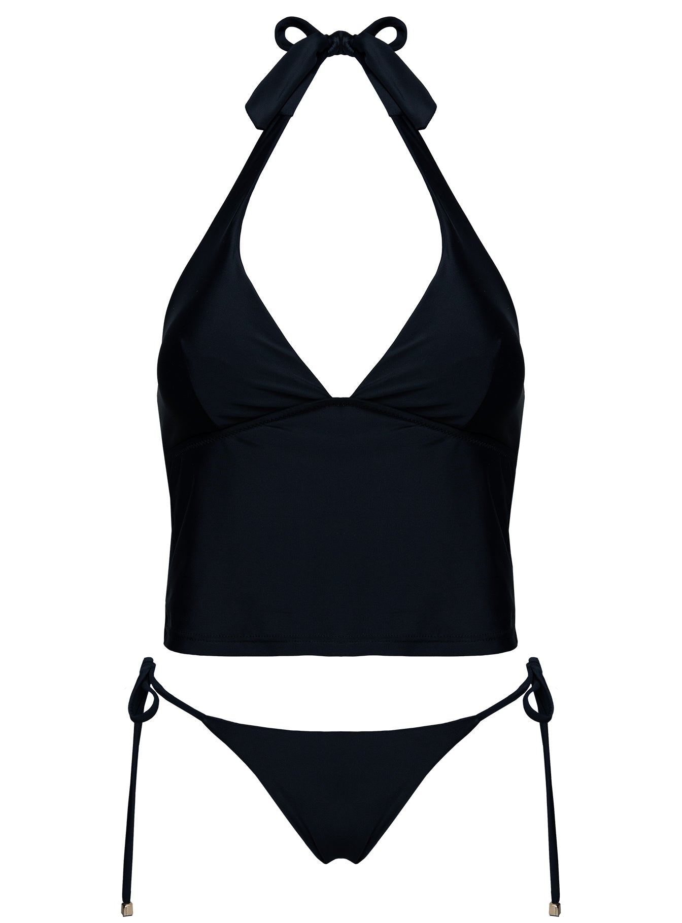 Kenai Halter Tankini Top Black | Princess Polly Kenai Halter Tankini Top Black | Princess Polly