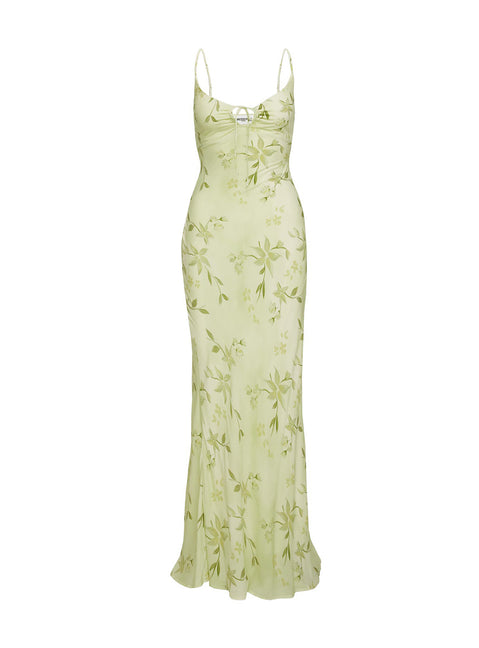 Lauraline Maxi Dress Green / Floral | Princess Polly Lauraline Maxi Dress Green / Floral | Princess Polly