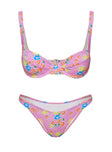 Love Letters Underwire Bikini Top Pink Floral