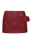 Luste Buckle Mini Skirt Red