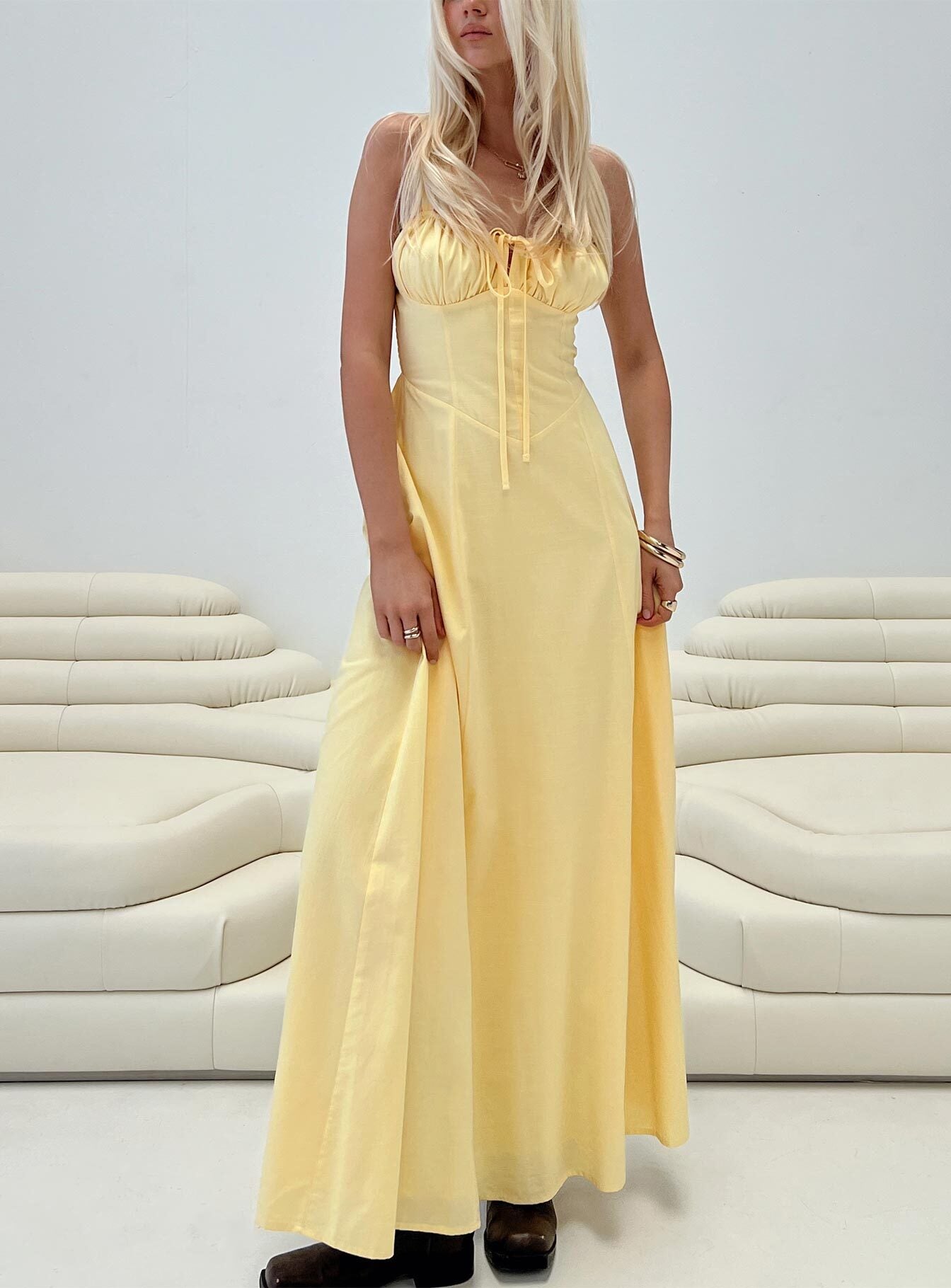 Leticia Maxi Dress Lemon | Princess Polly Leticia Maxi Dress Lemon | Princess Polly