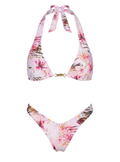 Edita Cheeky Bikini Bottoms Pink Animal Floral