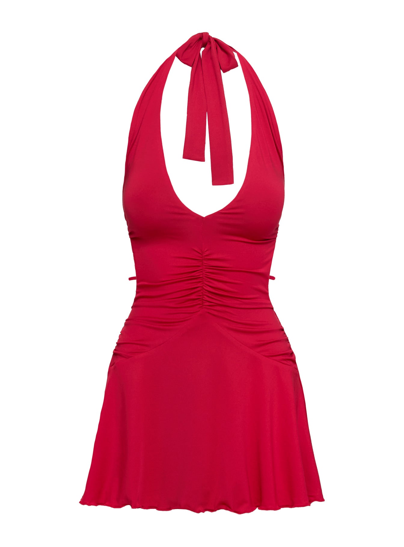 Maeva Halter Mini Dress Red | Princess Polly Maeva Halter Mini Dress Red | Princess Polly