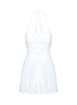 Mallorie Halter Mini Dress White