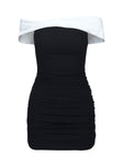 Marcia Mini Dress Black / White