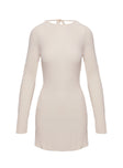 Mayok Long Sleeve Mini Dress Cream