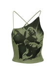 product Princess Polly Sleeveless Asymmetric Neckline  Miekie Top Green