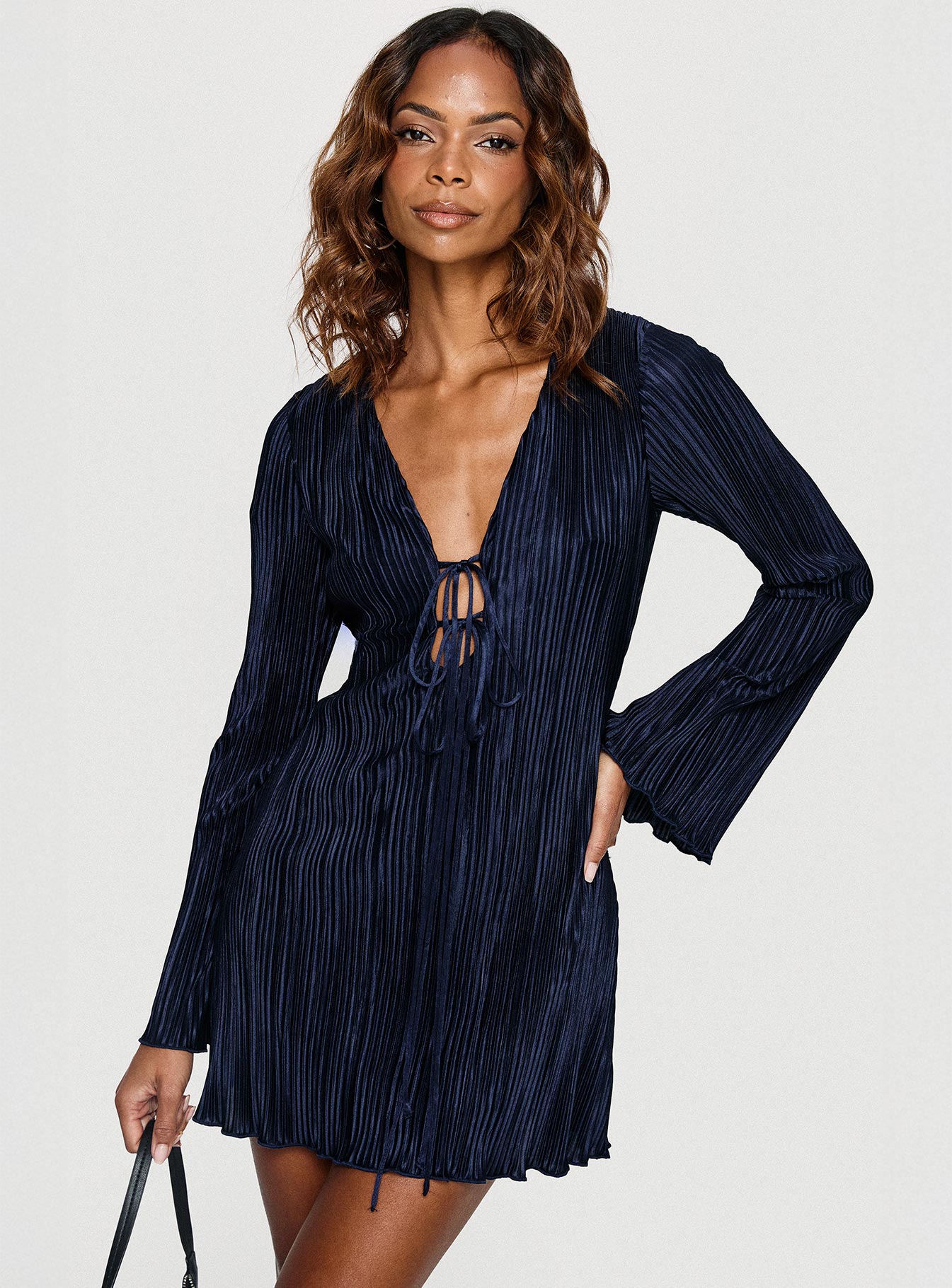 Malop Long Sleeve Mini Dress | Navy | Womens | Princess Polly Malop Long Sleeve Mini Dress | Navy | Womens | Princess Polly
