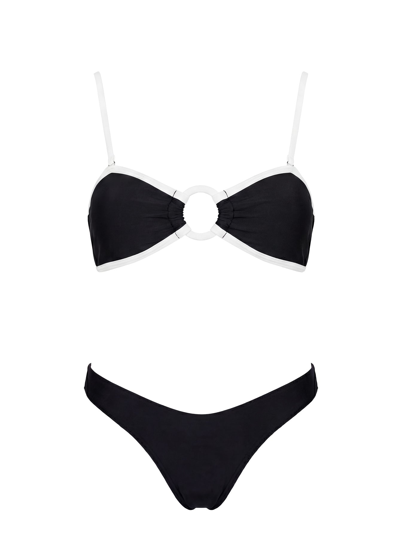 Mystry Ring Bikini Top Black