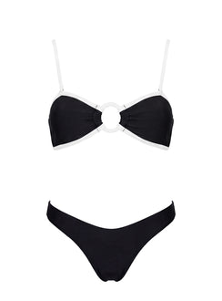 Mystry Ring Bikini Top Black