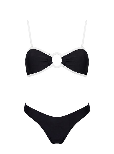Mystry Ring Bikini Top Black