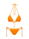 Glora Tie Side Shine Bikini Bottom Orange