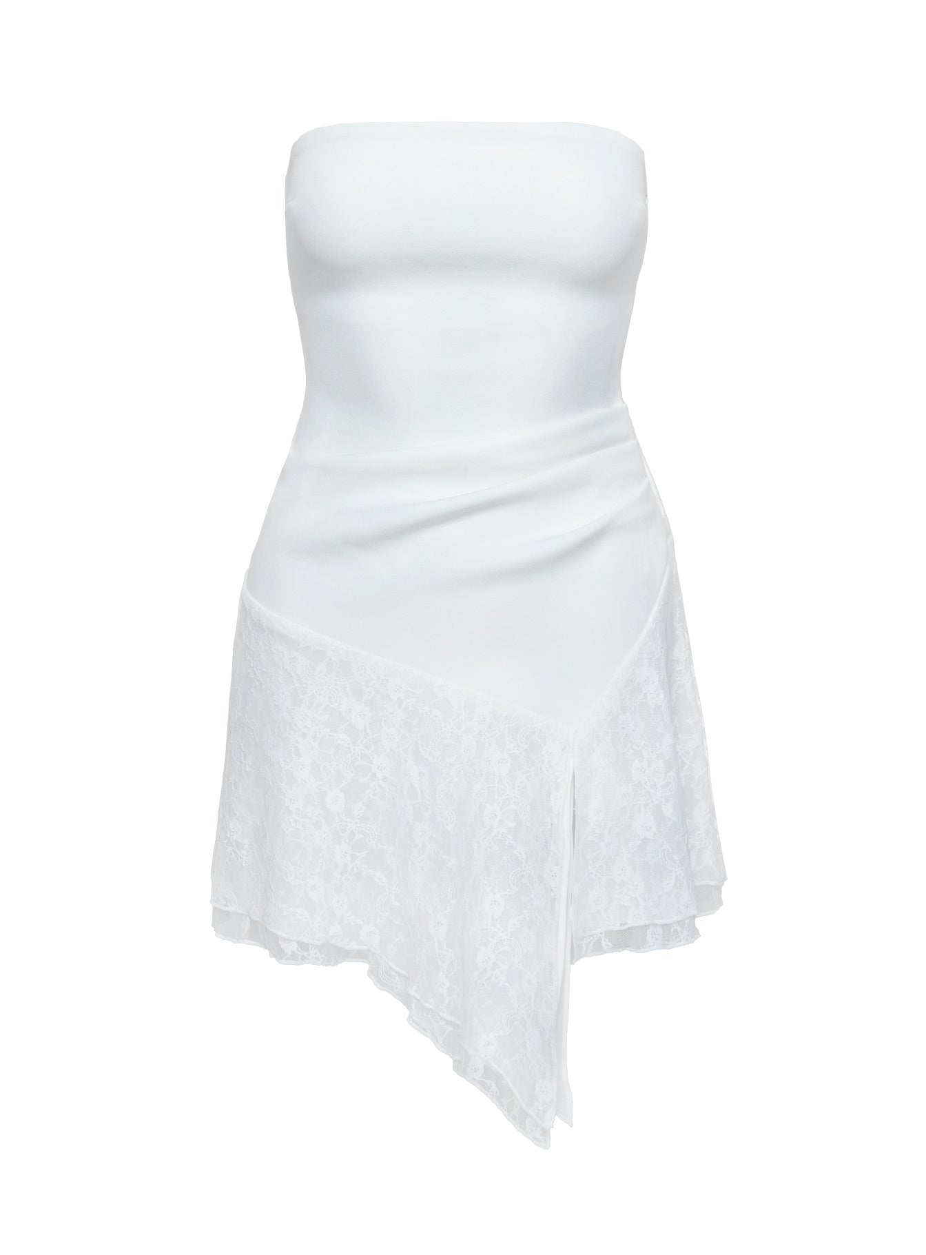 product Princess Polly Open Arms Lace Mini Dress White Straight Neck 