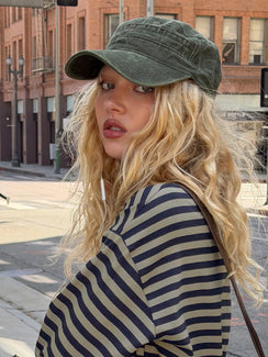 Odera Military Cap Washed Khaki