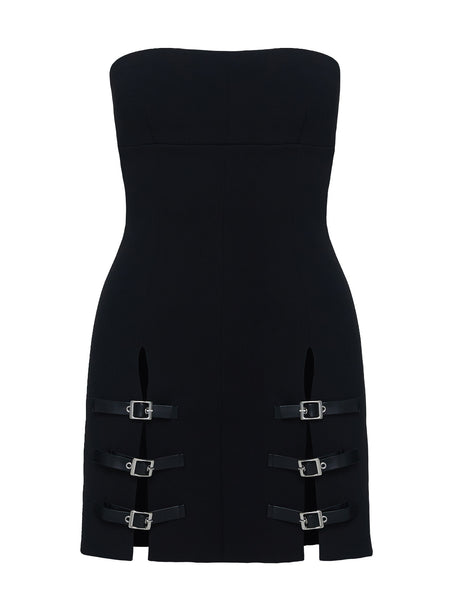 Pleasance Strapless Mini Dress Black