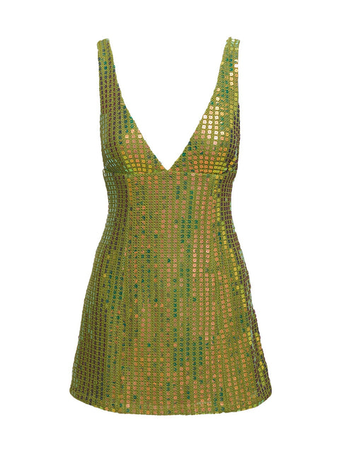 Porscha Shimmer Mini Dress Green | Princess Polly Porscha Shimmer Mini Dress Green | Princess Polly