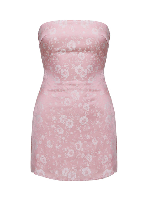 Ramie Strapless Mini Dress | DUSTY PINK | Womens | Princess Polly Ramie Strapless Mini Dress | DUSTY PINK | Womens | Princess Polly
