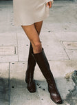 Renzo Knee High Boots Brown