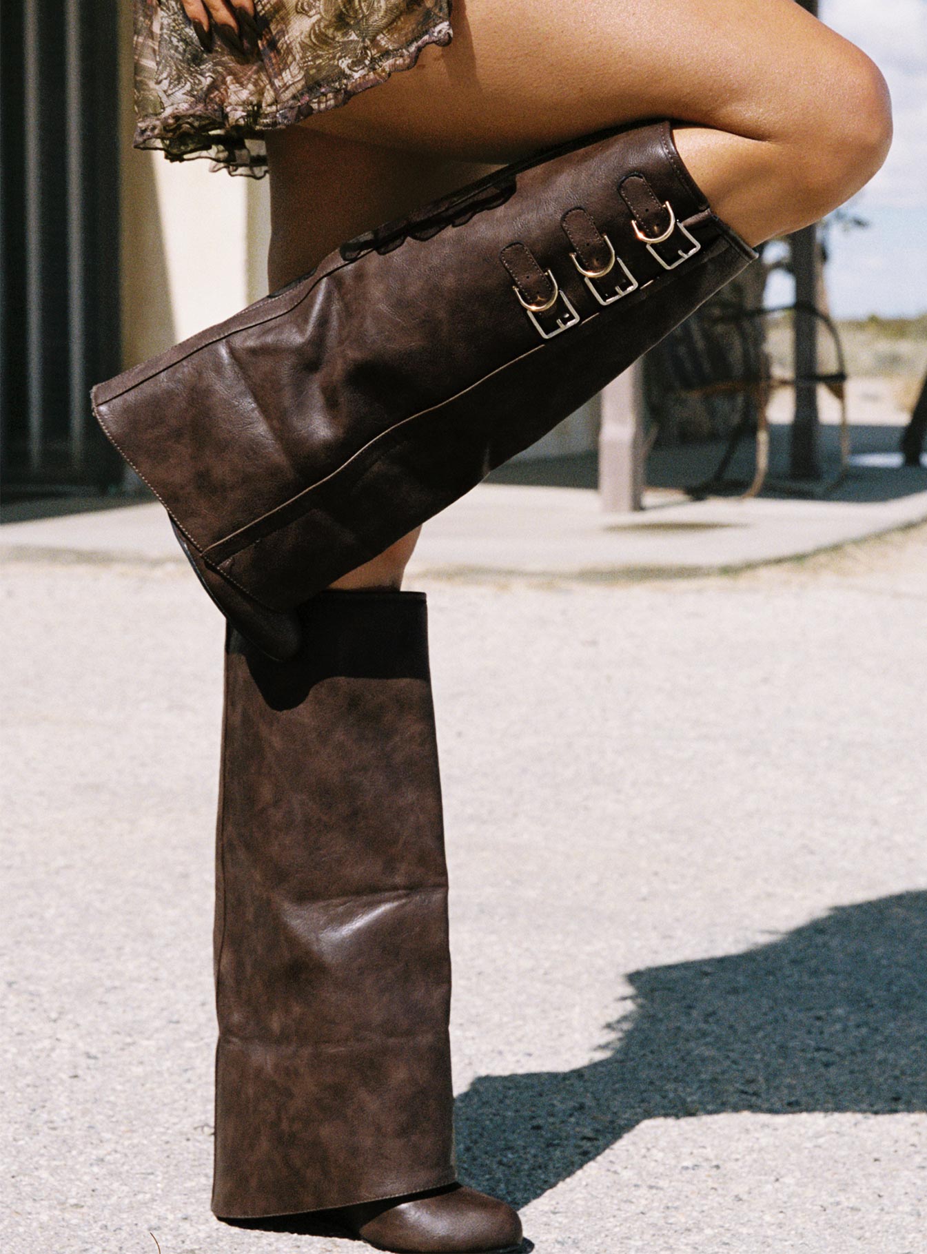 Ritz Knee High Boots | Brown | Womens