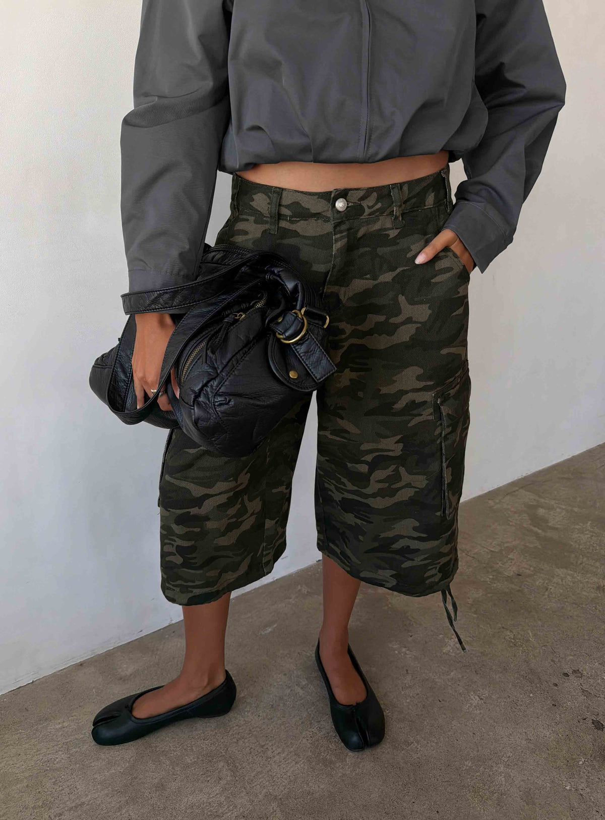 Hudsen Longline Cargo Shorts Camo Tall