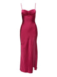 product Princess Polly High Neck  Shanola Bias Cut Maxi Dress Magenta