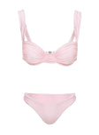 Siella Underwire Shine Bikini Top Pink