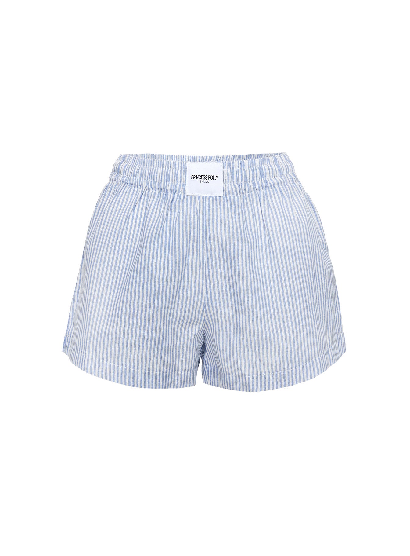 product Princess Polly Sincar Boxer Shorts Blue / White Stripe High Waisted Shorts 
