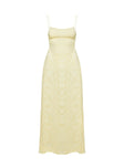 South Of France Sheer Maxi Dress Yellow Petite