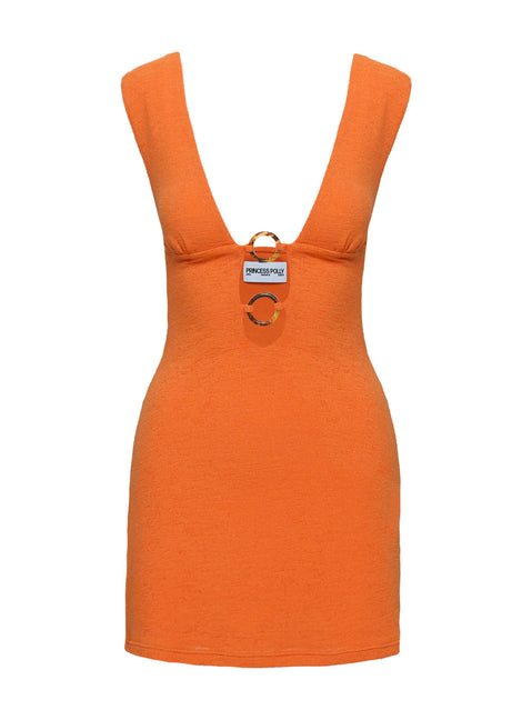 Steward Mini Dress Orange | Princess Polly Steward Mini Dress Orange | Princess Polly