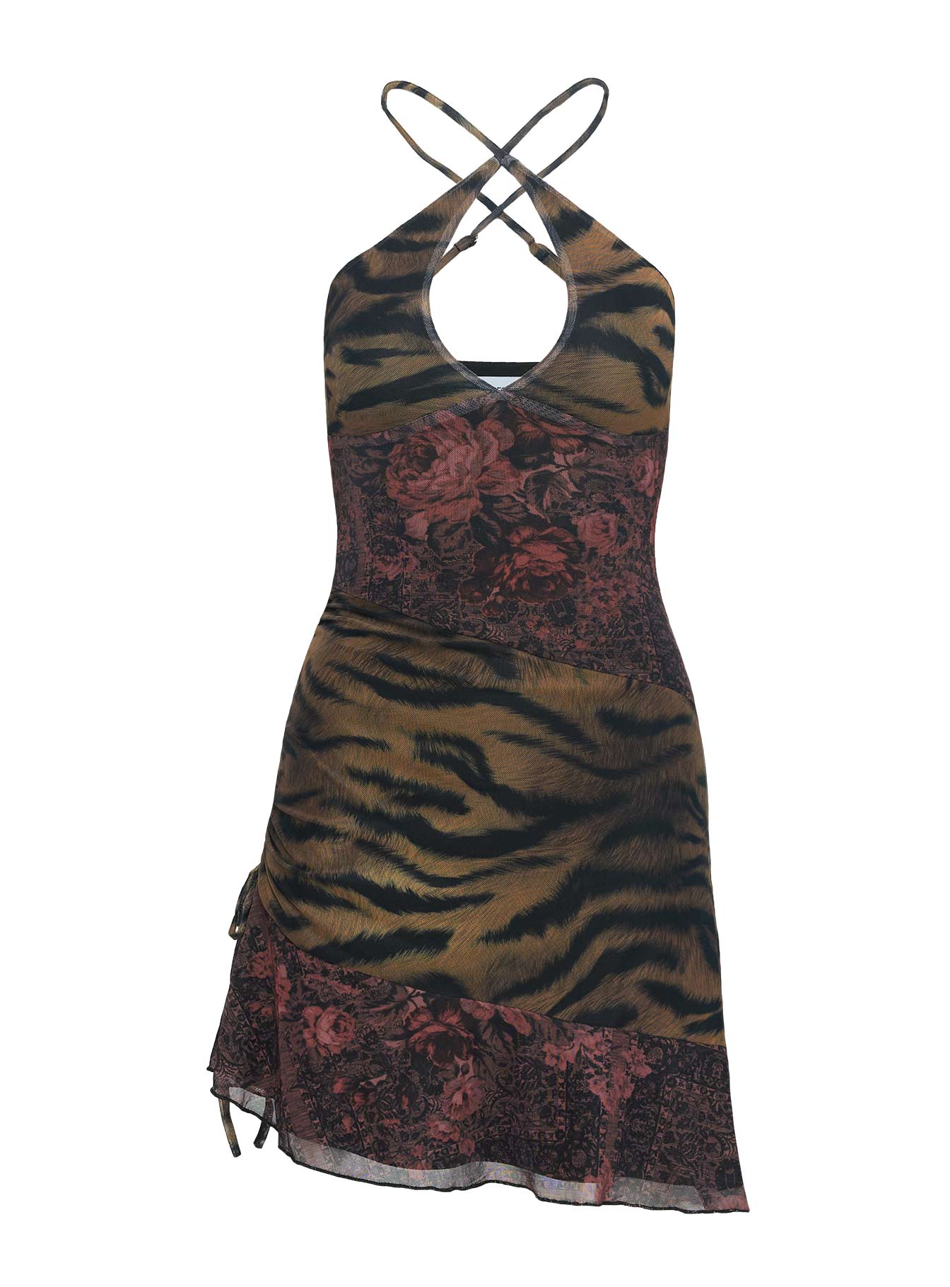 Syrefena Halter Mini Dress Multi | Princess Polly Syrefena Halter Mini Dress Multi | Princess Polly